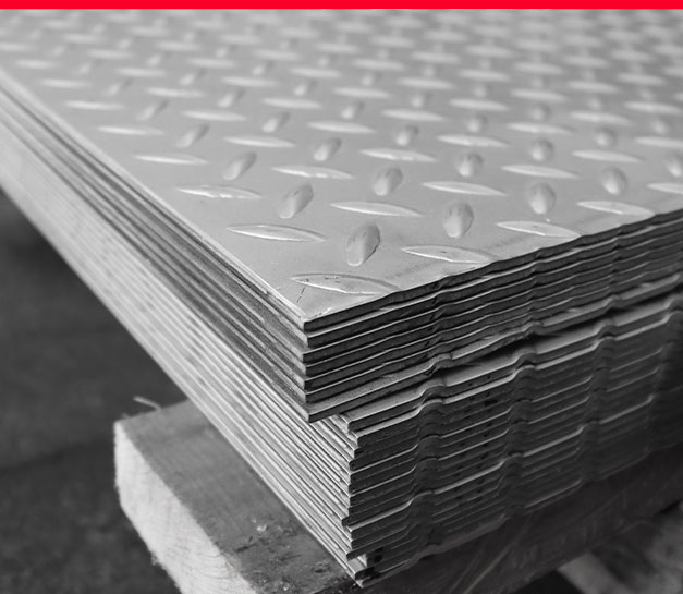 plancha inoxidable estriada o estampadas