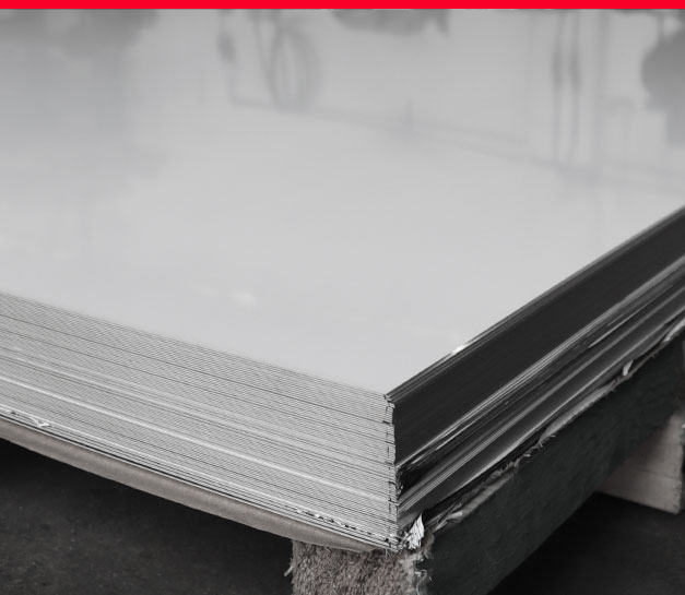 plancha en acero inoxidable satinado